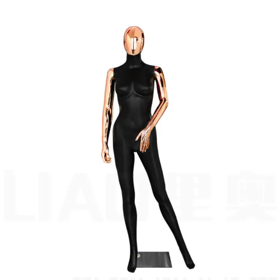 Size 8 Black and Rose Gold Female Mannequin - ABS Plastic Size 8 Black and Rose Gold Female Mannequin - ABS Plastic