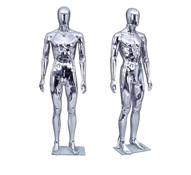 Chrome FRP Plastic Full Body Male Mannequin Chrome FRP Plastic Full Body Male Mannequin