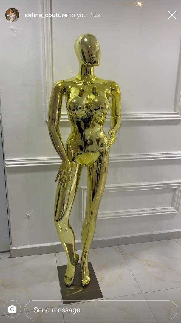 Big Breasts Size 12 Chrome Full Body Female Mannequin Big Breasts Size 12 Chrome Full Body Female Mannequin
