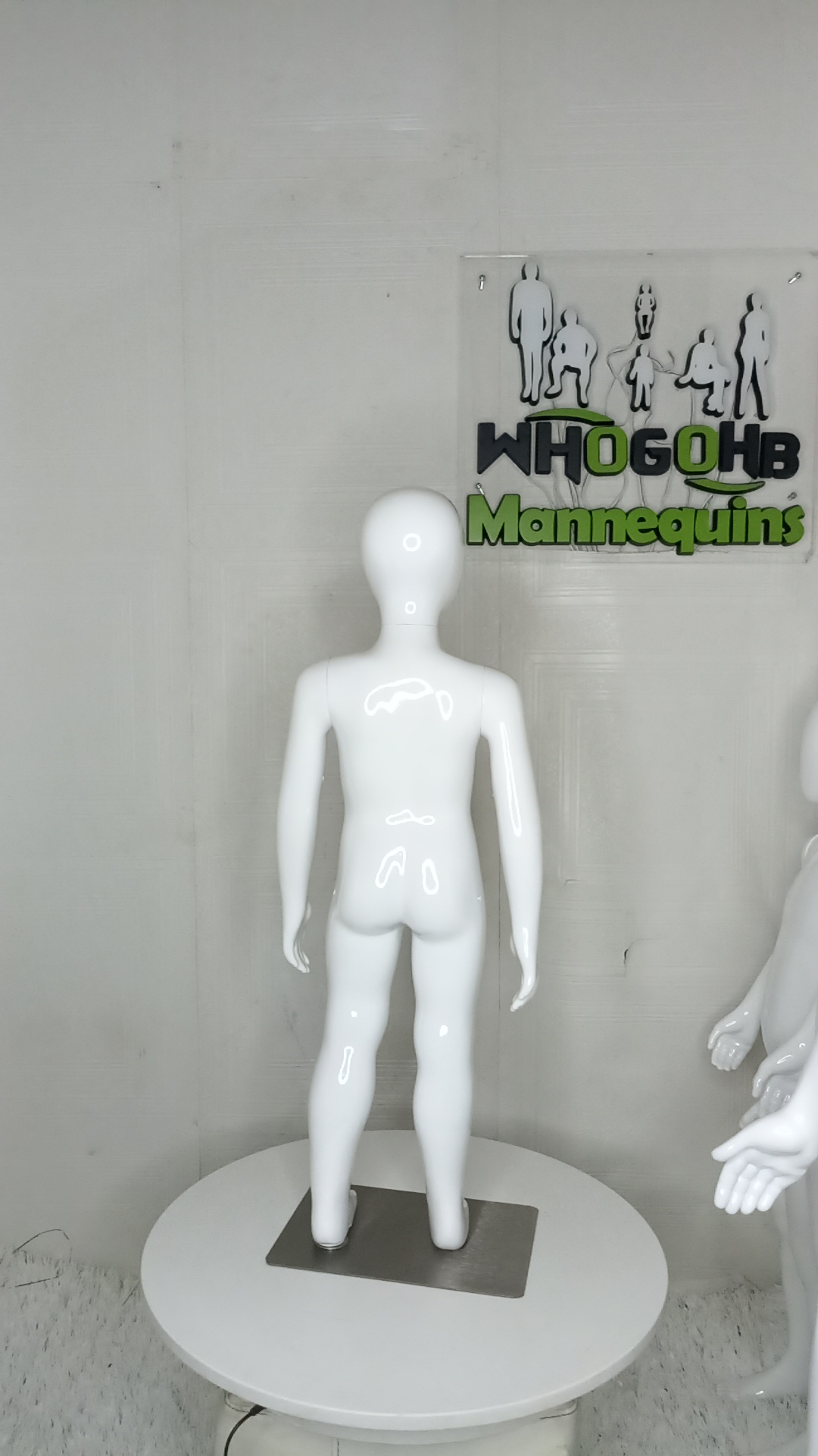 Unisex Kids Children Mannequins Age 1 to 2 Yrs. Glossy White