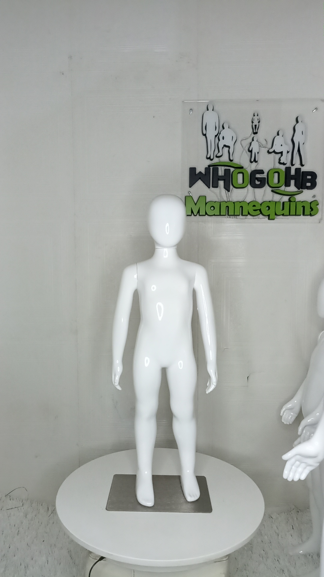 Unisex Kids Children Mannequins Age 1 to 2 Yrs. Glossy White