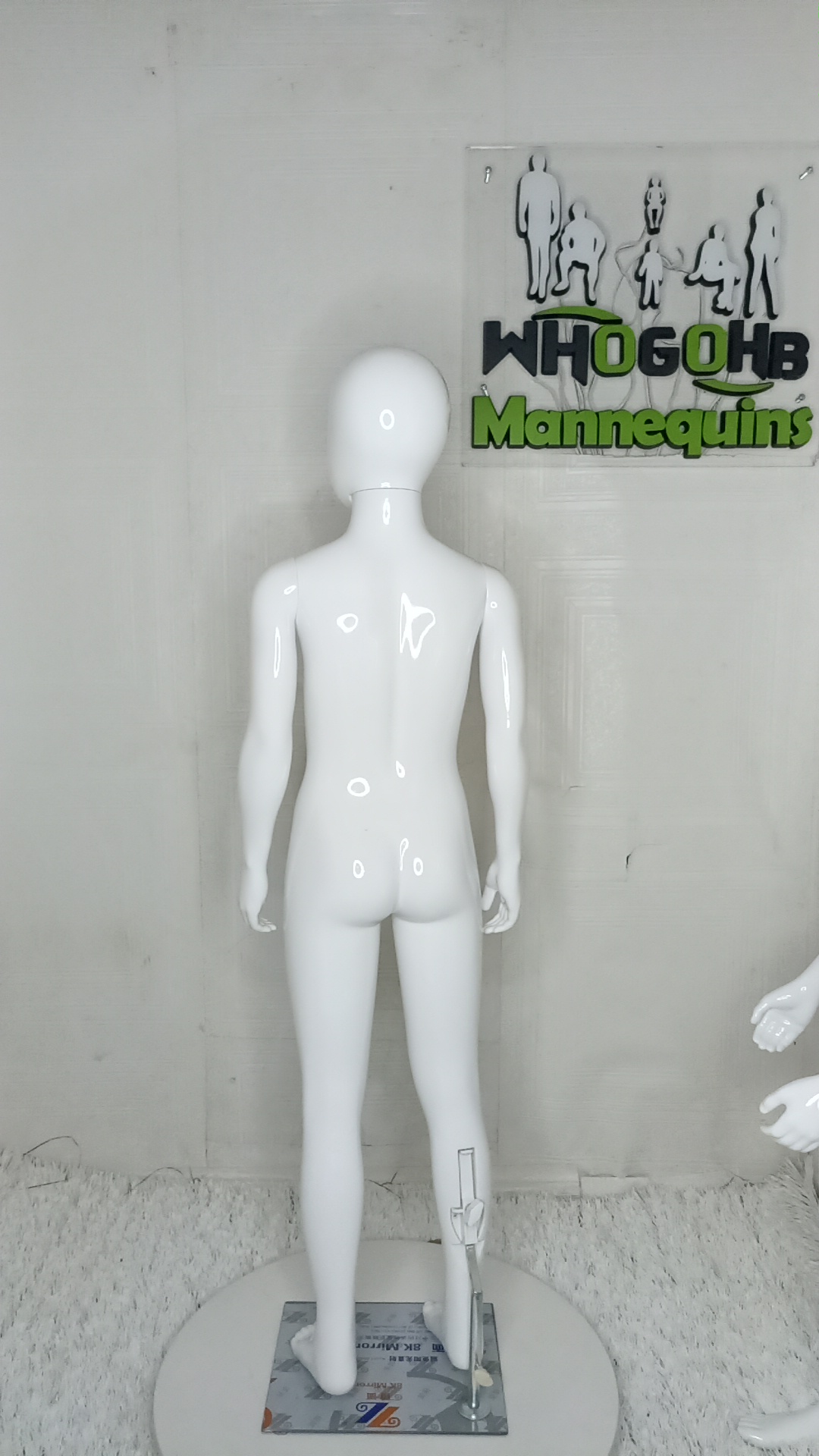 Unisex Kids Children Mannequins Age 1 to 2 Yrs. Glossy White