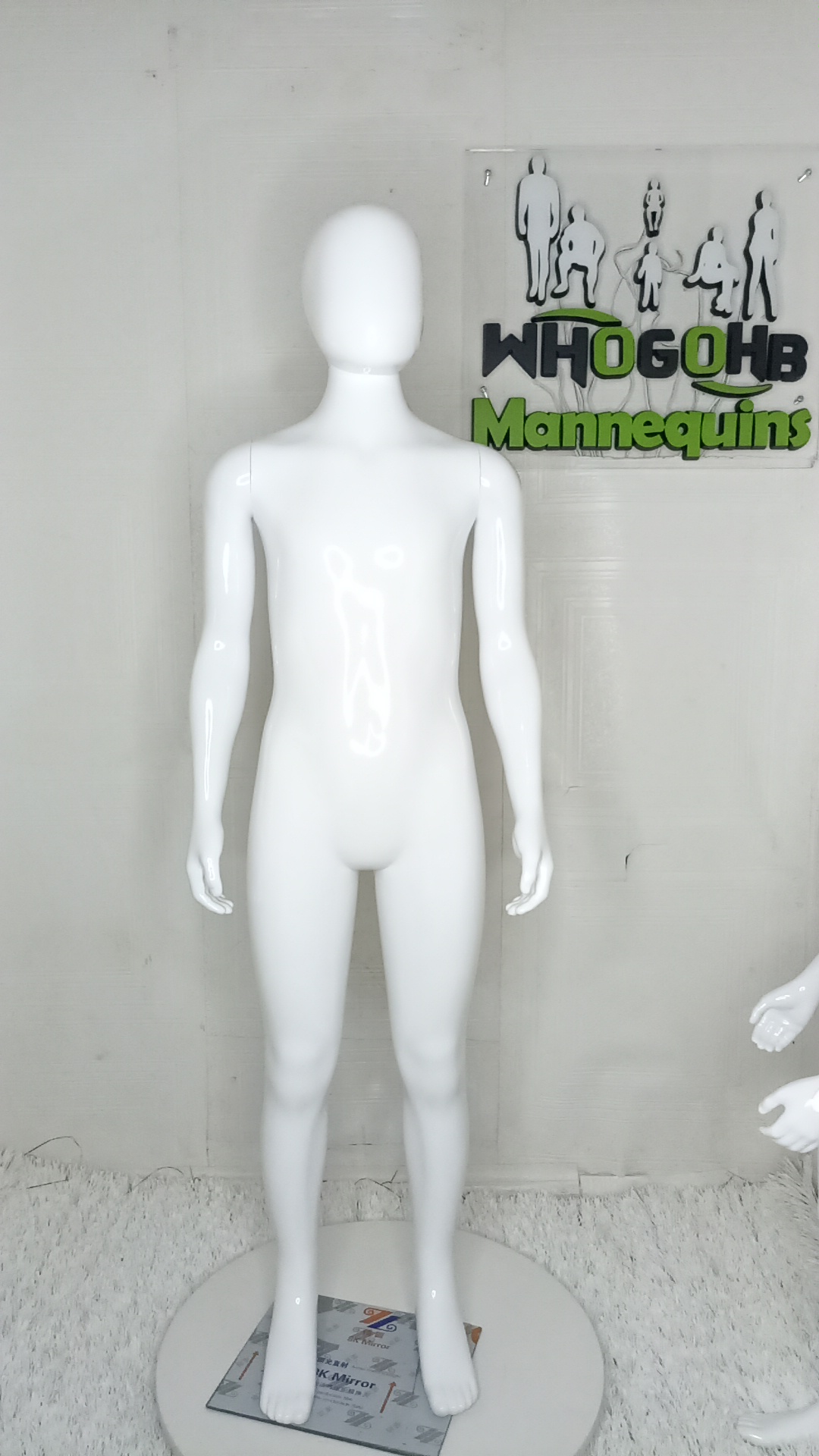 Unisex Kids Children Mannequins Age 1 to 2 Yrs. Glossy White