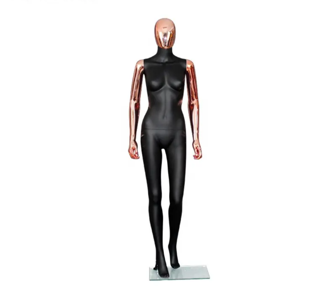 Size 8 Black and Rose Gold Female Mannequin - ABS Plastic Size 8 Black and Rose Gold Female Mannequin - ABS Plastic
