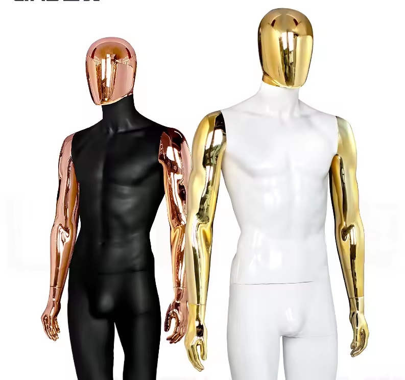 Chrome FRP Plastic Full Body Male Mannequin Chrome FRP Plastic Full Body Male Mannequin