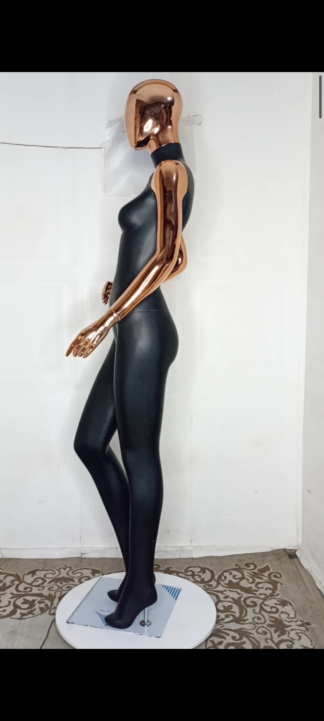 Tall Female Mannequin-2 tones Colour-Full Fibreglass Size 8 with Posture Tall Female Mannequin-2 tones Colour-Full Fibreglass Size 8 with Posture