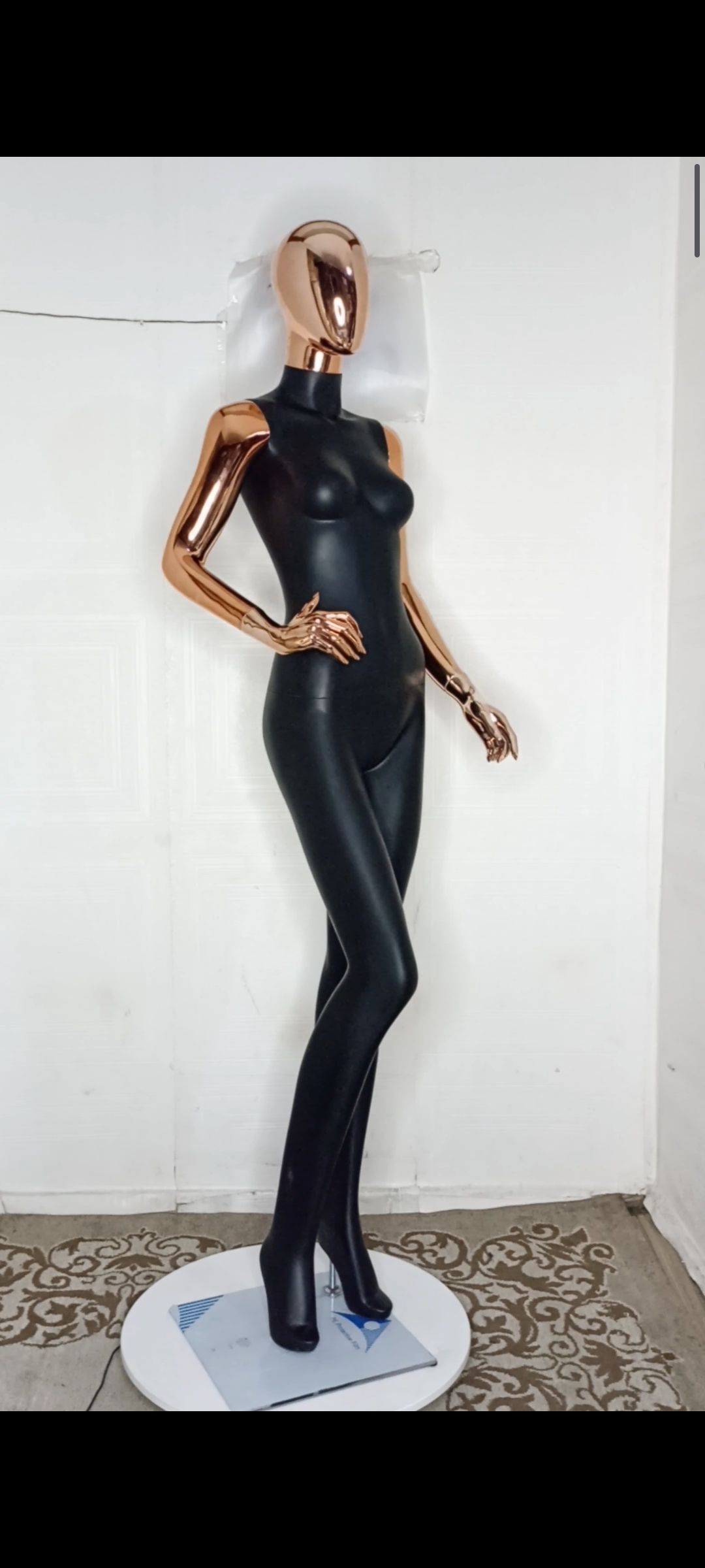 Tall Female Mannequin-2 tones Colour-Full Fibreglass Size 8 with Posture Tall Female Mannequin-2 tones Colour-Full Fibreglass Size 8 with Posture