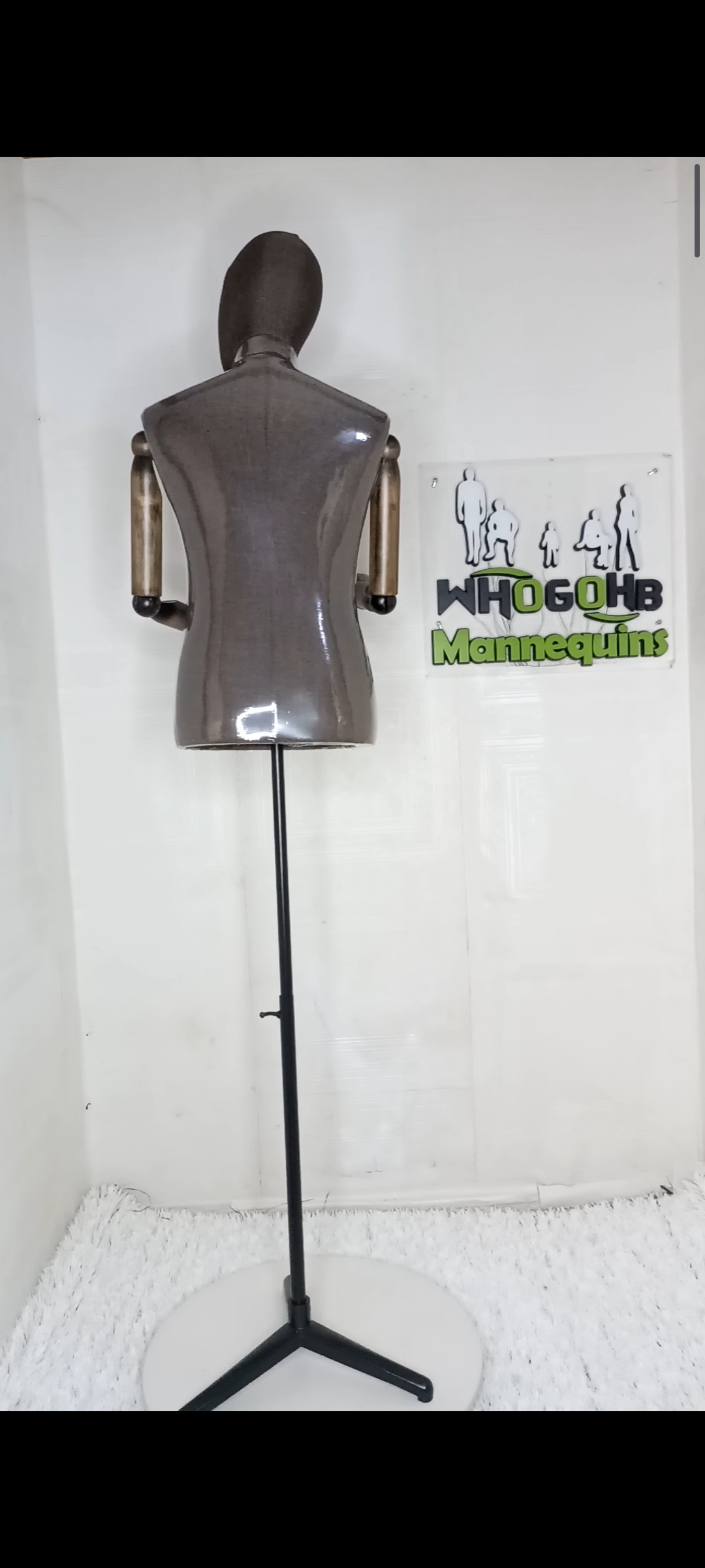 Tom Half Body Male Dressform Mannequin with wooden skeleton hands and Detachable Head Tom Half Body Male Dressform Mannequin with wooden skeleton hands and Detachable Head