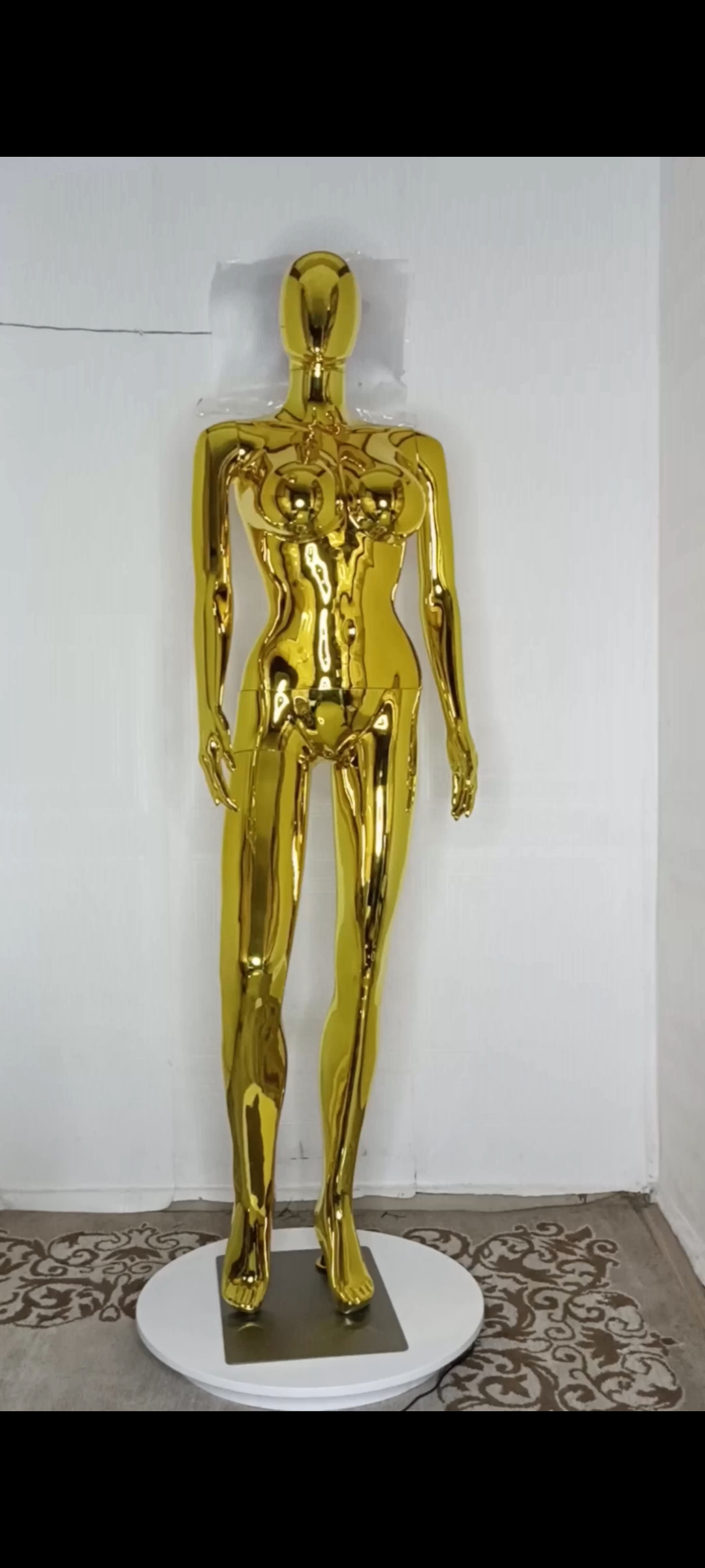 Big Breasts Size 12 Chrome Full Body Female Mannequin Big Breasts Size 12 Chrome Full Body Female Mannequin