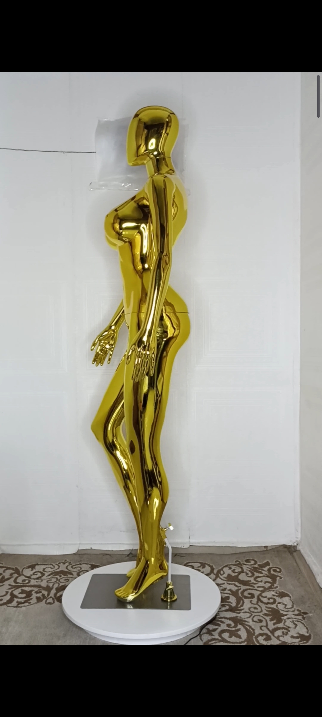 Big Breasts Size 12 Chrome Full Body Female Mannequin Big Breasts Size 12 Chrome Full Body Female Mannequin