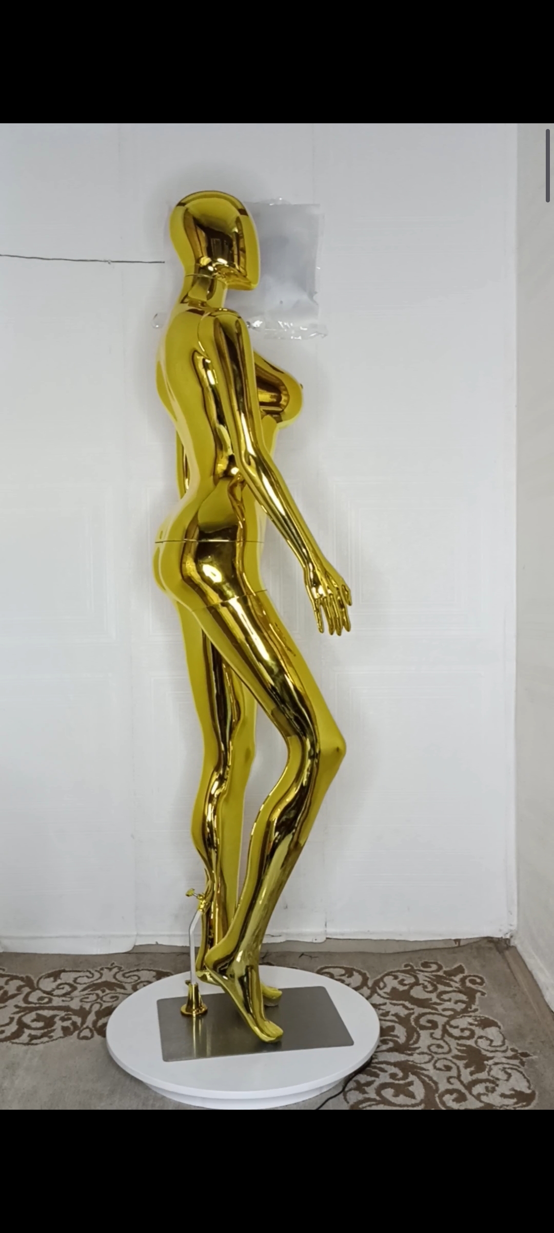 Big Breasts Size 12 Chrome Full Body Female Mannequin Big Breasts Size 12 Chrome Full Body Female Mannequin