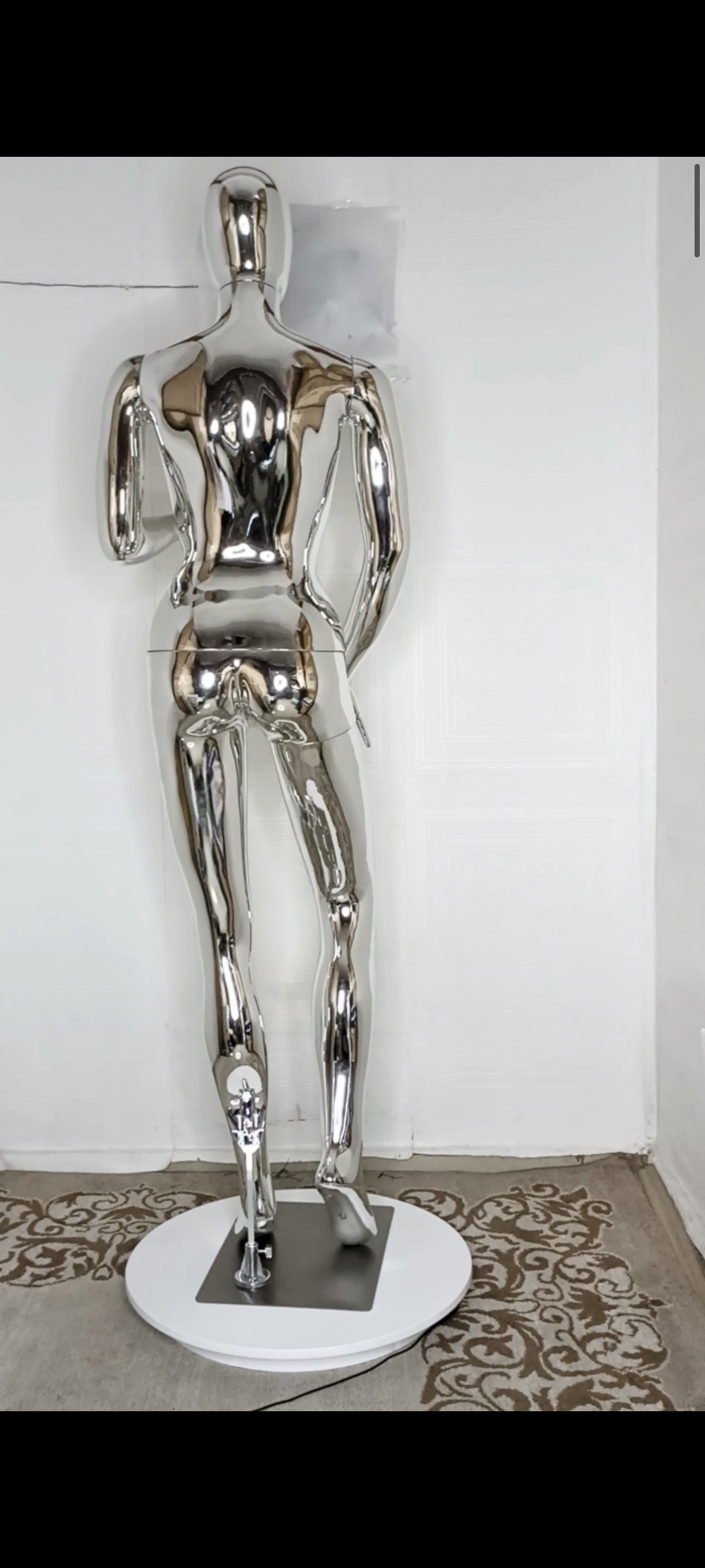 Big Breasts Size 12 Chrome Full Body Female Mannequin Big Breasts Size 12 Chrome Full Body Female Mannequin