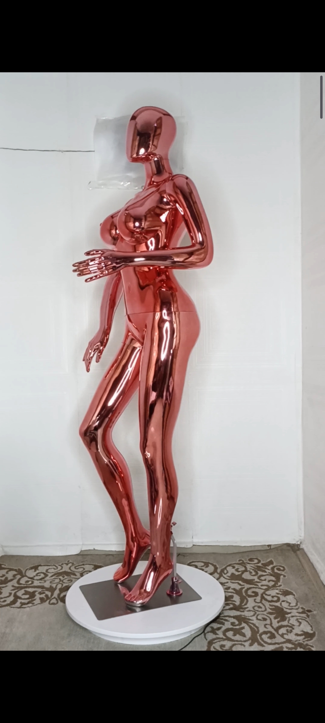 Big Breasts Size 12 Chrome Full Body Female Mannequin Big Breasts Size 12 Chrome Full Body Female Mannequin