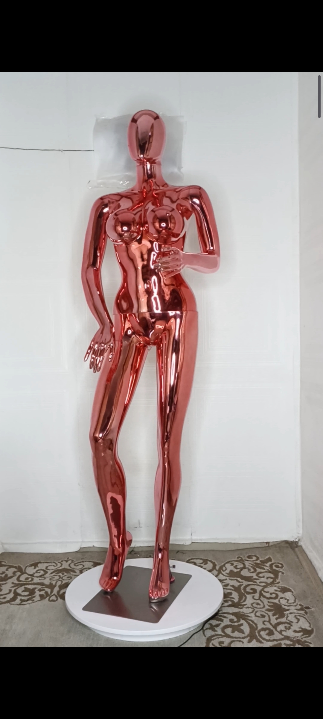 Big Breasts Size 12 Chrome Full Body Female Mannequin Big Breasts Size 12 Chrome Full Body Female Mannequin